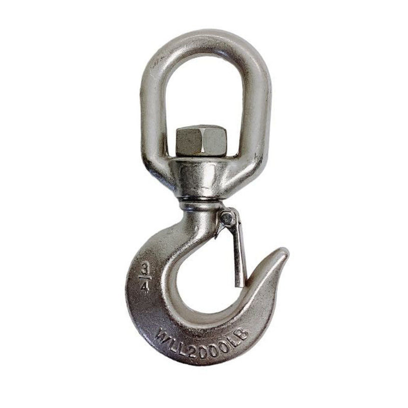 Marine Boat Stainless Steel T316 3/4" Drop Forged Swivel Eye Hook 2,000 LBS WLL