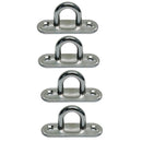 4 Pc Marine Boat Stainless Steel T304 5/16" Oblong Pad Eye Formed Welded Eye Pad