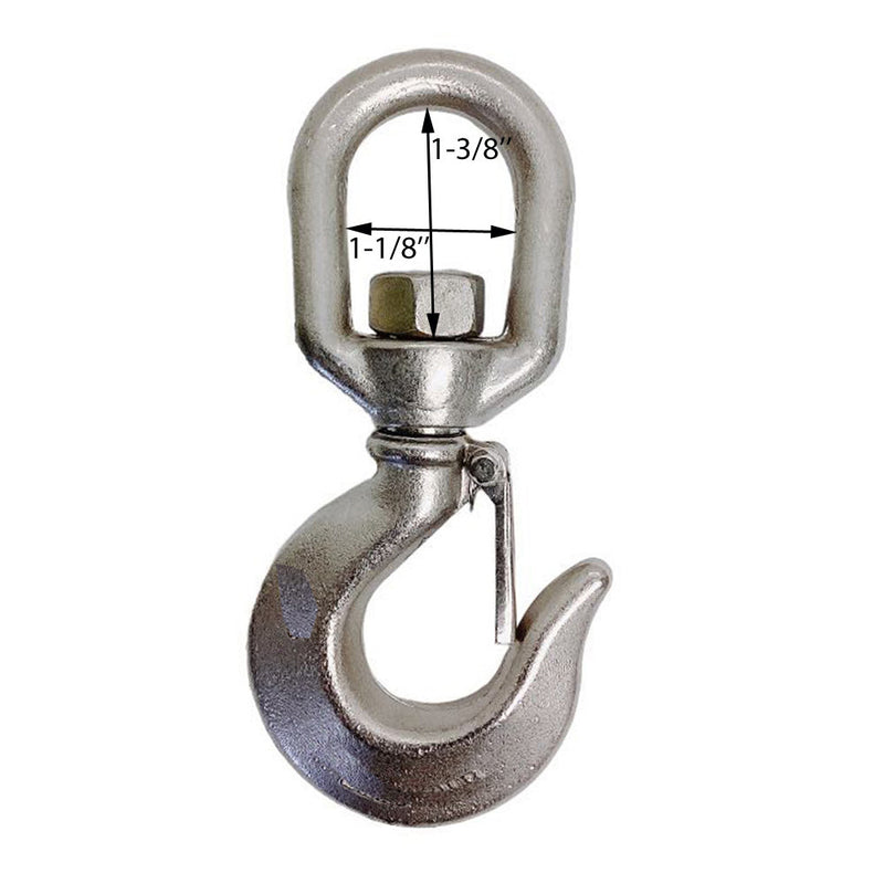 Marine Boat Stainless Steel T316 Drop Forged Swivel Eye Hook Lifting Hook