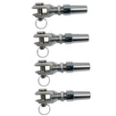 4Pc Marine Boat Stainless Steel T316 3/16" Swageless Jaw Terminal Cable Wire Rail Railing