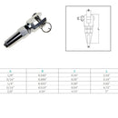 Marine Boat Stainless Steel T316 Swageless Jaw Terminal For Cable Wire Rail Railing