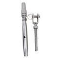 4 Pc Stainless Steel 1/8" Cable Jaw Swageless Turnbuckle 1/4" Pipe Turnbuckle