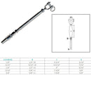 Stainless Steel T316 Cable Jaw Swageless Turnbuckle Pipe Turnbuckle