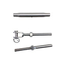 Marine Stainless Steel T316 1/8" Cable Jaw And Swage Stud Turnbuckle 1/4" Thread