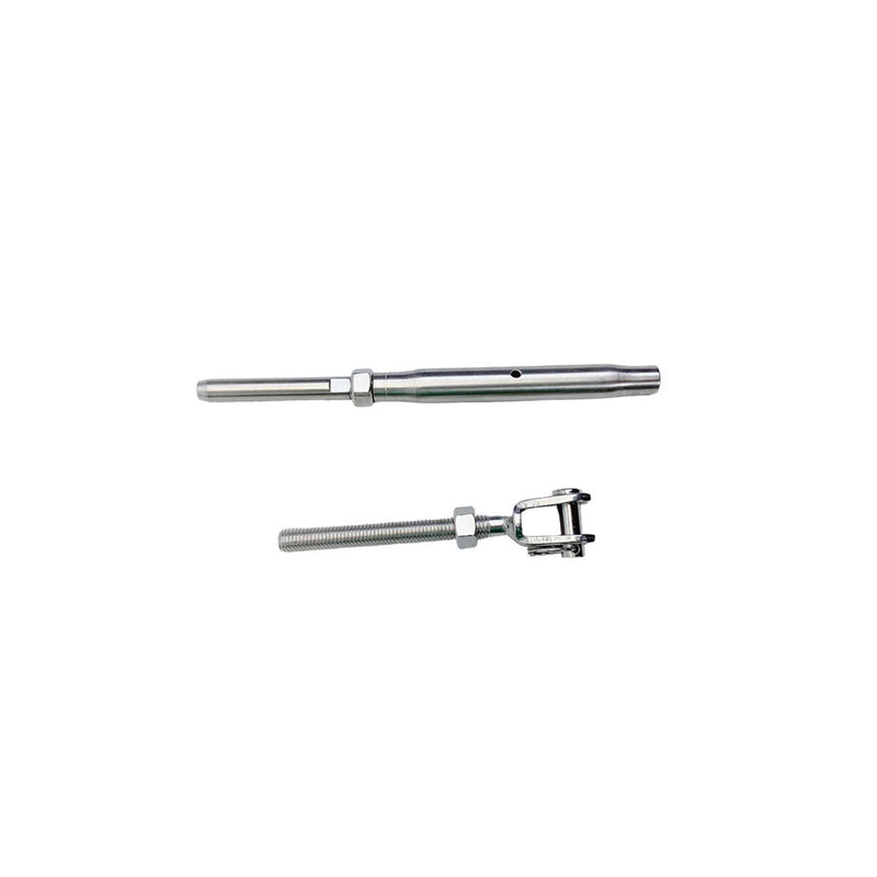 4 Pc Stainless Steel T316 3/16" Cable Jaw And Swage Stud Turnbuckle 5/16" Thread