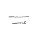 Stainless Steel T316 3/16" Cable Jaw And Swage Stud Turnbuckle 3/8" Thread