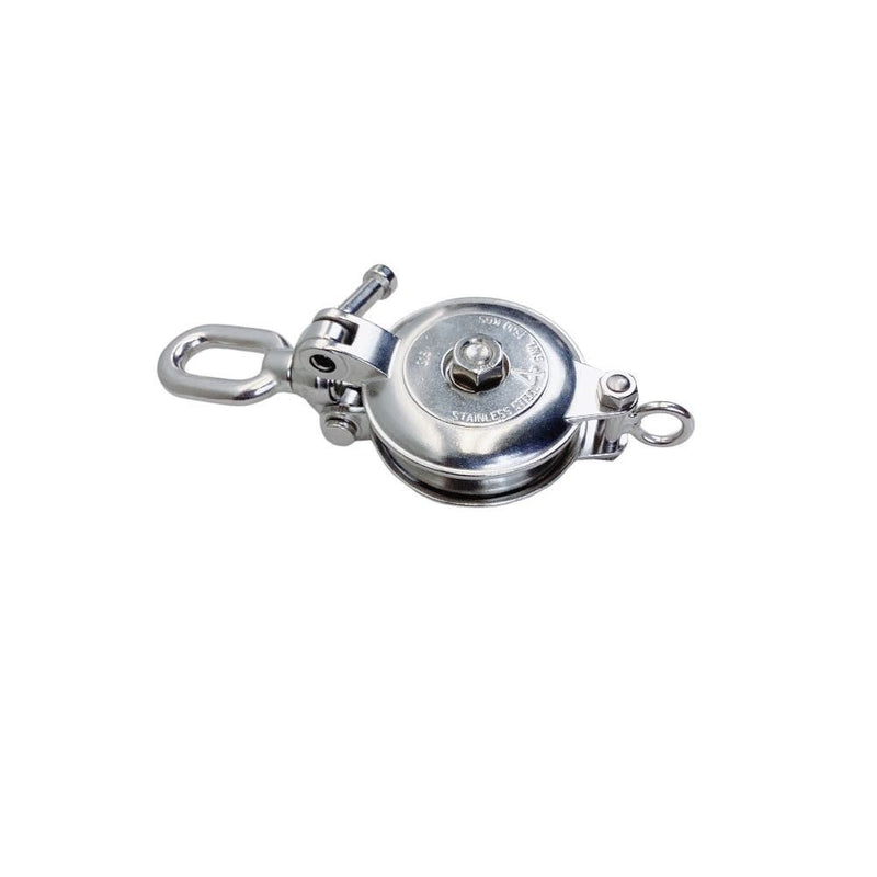 HD Stainless Steel T316 4" Sheave Swivel Block Hoist Lift 3300 Lbs WLL 5/8" Rope