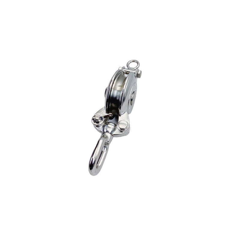 HD Stainless Steel T316 4" Sheave Swivel Block Hoist Lift 3300 Lbs WLL 5/8" Rope