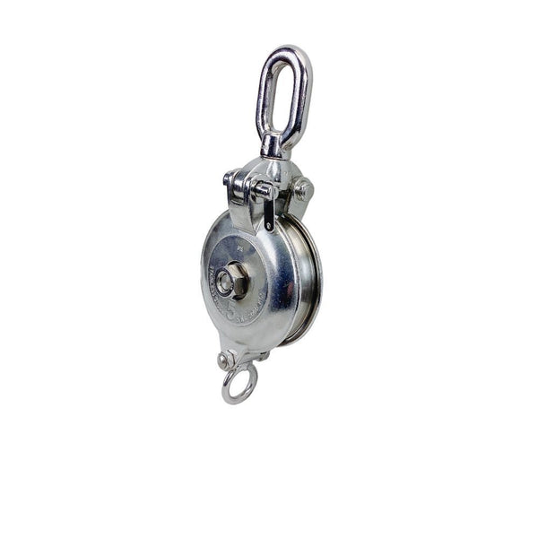 HD Stainless Steel T316 5" Sheave Swivel Block Hoist Lift 4400 Lbs WLL 3/4" Rope