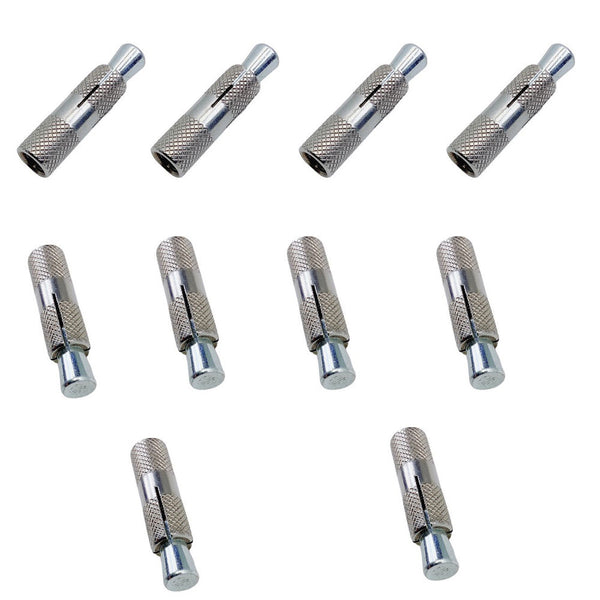 10Pc 304 Marine Stainless Steel 3/8"-16 Drop In Anchor Fastener Bolt Grip Anchor