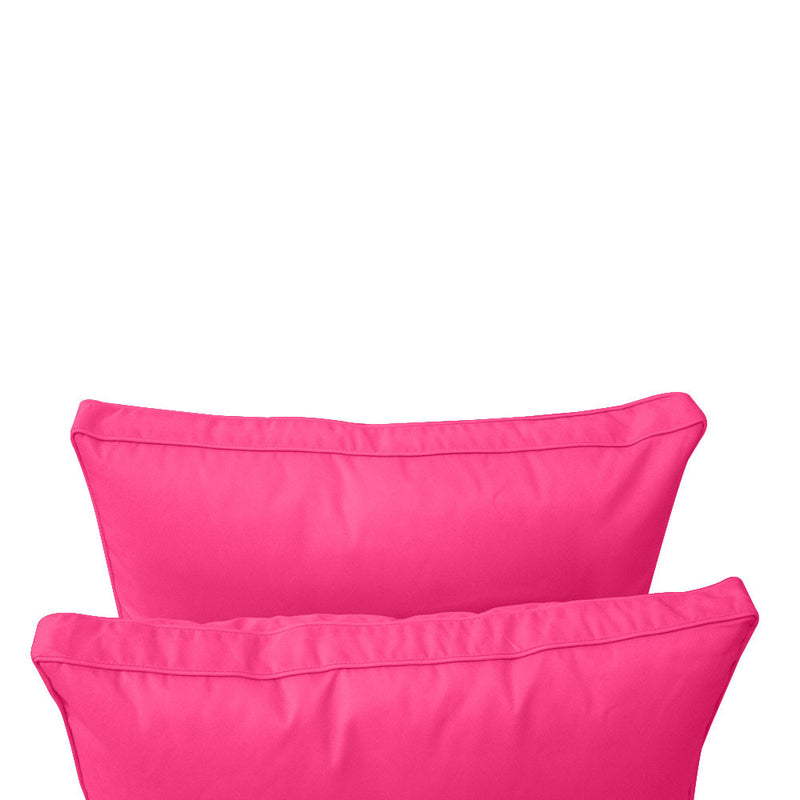 |COVER ONLY| Outdoor Style 1 Twin Piped Trim Bolster Back Pillow Slipcover AD110