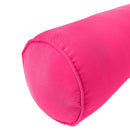 |COVER ONLY| Outdoor Style 1 Twin Piped Trim Bolster Back Pillow Slipcover AD110