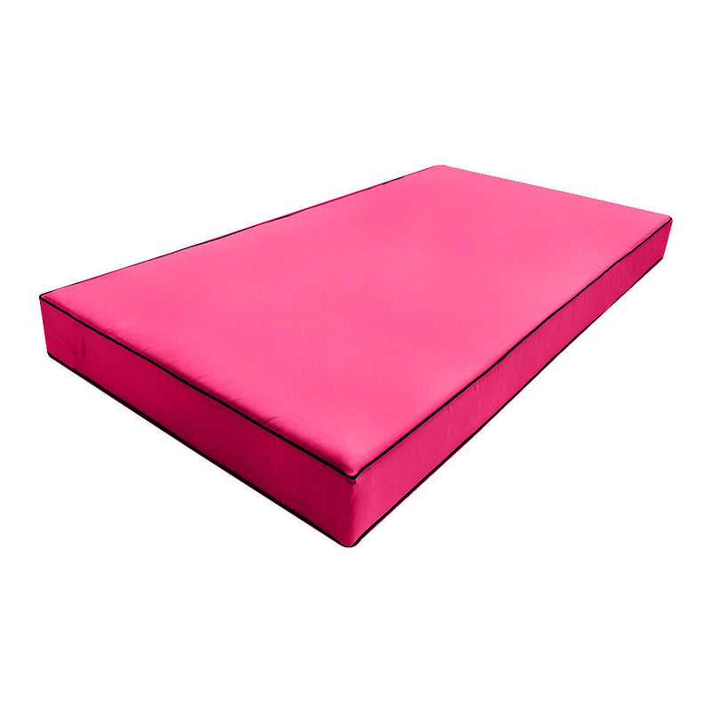 |COVER ONLY| Outdoor Contrast Trim 6" Twin Daybed Fitted Sheet Slipcover AD110