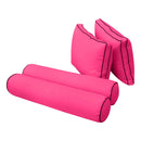 |COVER ONLY| Style 1 Twin Contrast Trim Daybed Mattress Bolster Back Covers AD110