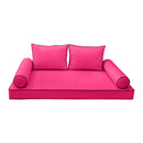 Style 1 Twin Size 5PC Contrast Pipe Outdoor Daybed Mattress Cushion Complete Set AD110