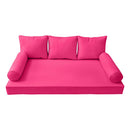 Style 3 Twin Size 6PC Piped Trim Daybed Mattress Cushion Bolster Pillow Complete Set AD110