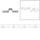 4Pc Stainless Steel 316 11/16" Eye Strap 4 Holes Marine Hardware Lifting Rigging