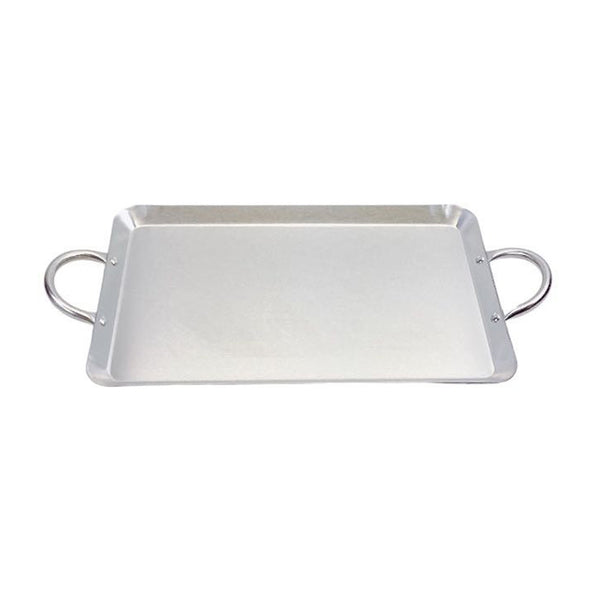 11-1/2" x 19" Stainless Steel Rectangular Comal Griddle Pan Grill Fry Tray Cook