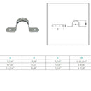 Stainless Steel T316 Eye Strap 2 Holes Marine Hardware Lifting Rigging