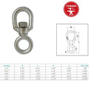 Marine Boat Stainless Steel T316 Chain Swivel FED SPEC Drop Forged Mooring Swivel