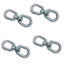 4 Pcs Marine Boat Mooring Hot Dipped Galvanized 5/8" Eye Eye Swivel 5200 Lbs WLL