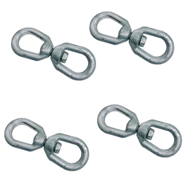 4 Pcs Marine Boat Mooring Hot Dipped Galvanized 5/8" Eye Eye Swivel 5200 Lbs WLL