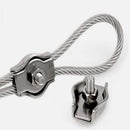 Marine Stainless Steel T304 1/8" Single Simplex Clip Bolt Wire Rope Clips