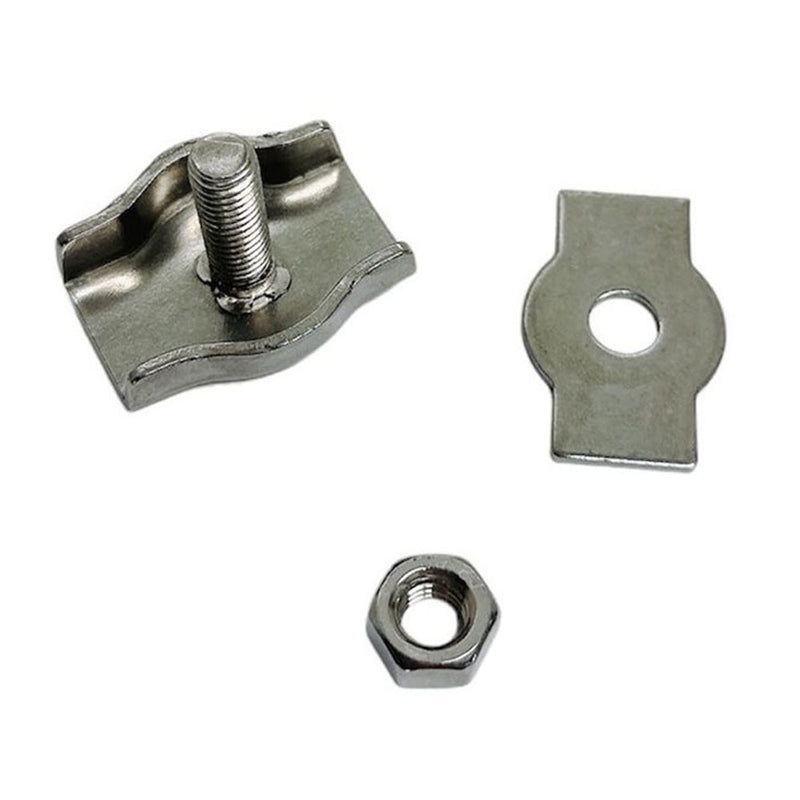 Marine Stainless Steel T304 3/16" Single Simplex Clip Bolt Wire Rope Clips
