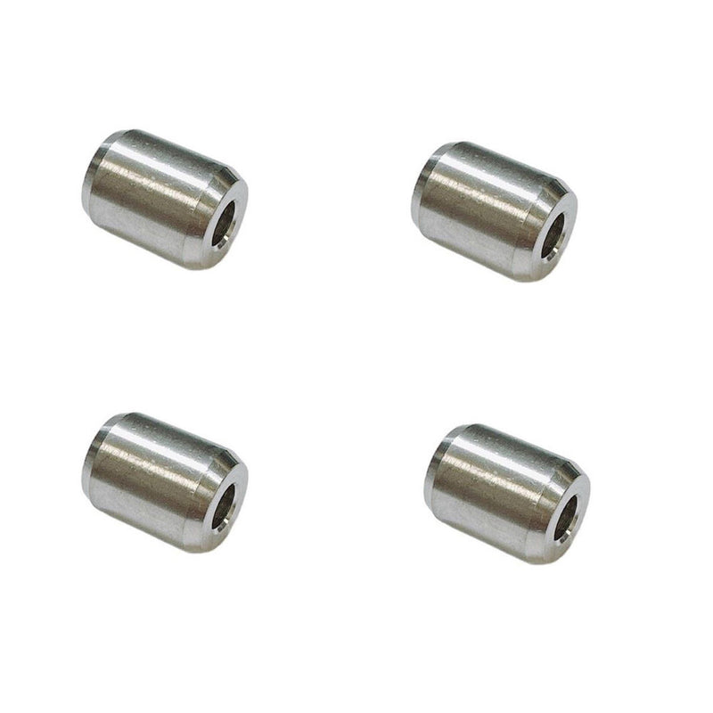 4 Pcs Marine Stainless Steel T316 1/8" Button Stop Wire Rope Cable Button Stop