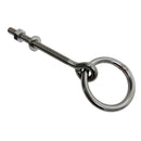 Marine Stainless Steel T304 1/4" Ring Eye Bolt 1-3/8" Diameter Bolt Shoulder