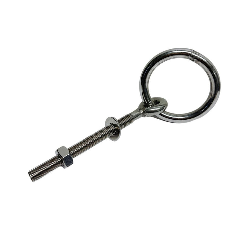 Marine Stainless Steel T304 5/16" Ring Eye Bolt 1-3/4" Diameter Bolt Shoulder