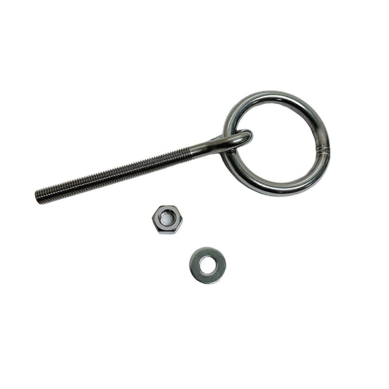 Marine Stainless Steel T304 5/16" Ring Eye Bolt 1-3/4" Diameter Bolt Shoulder