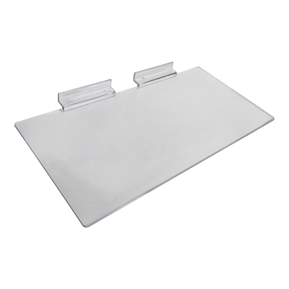 4 Pc 4" x 10" Slatwall Shoe Shelf Flat Styrene Clear Acrylic Display Fixture