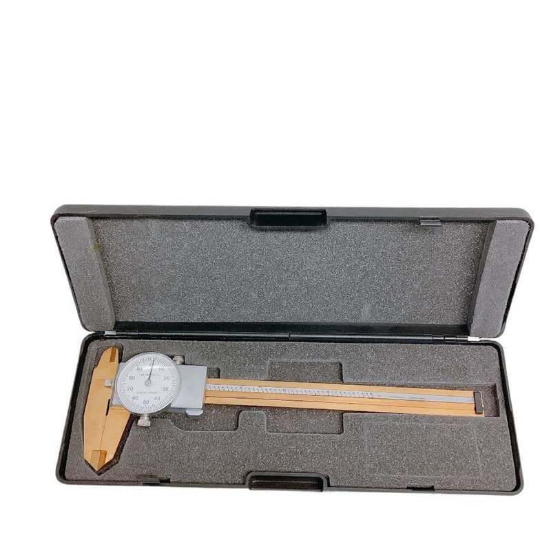 Tin Coated 0-6" Stainless Hardened 4 Way Dial Caliper Shock Proof 0.001" Grad