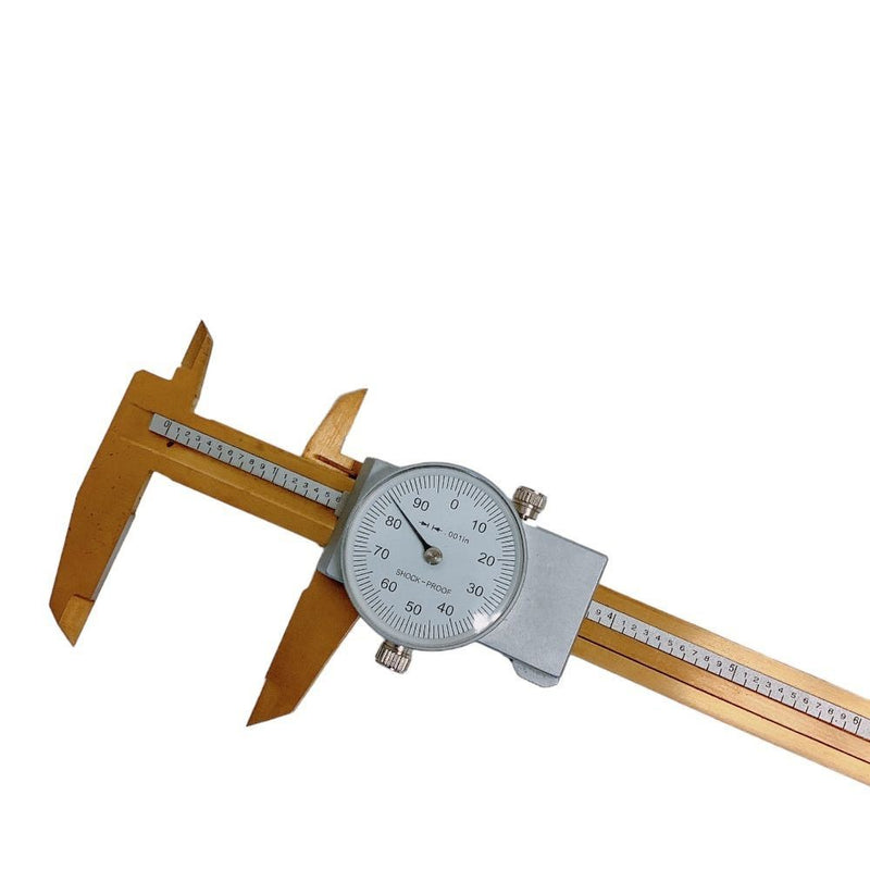 Tin Coated 0-6" Stainless Hardened 4 Way Dial Caliper Shock Proof 0.001" Grad
