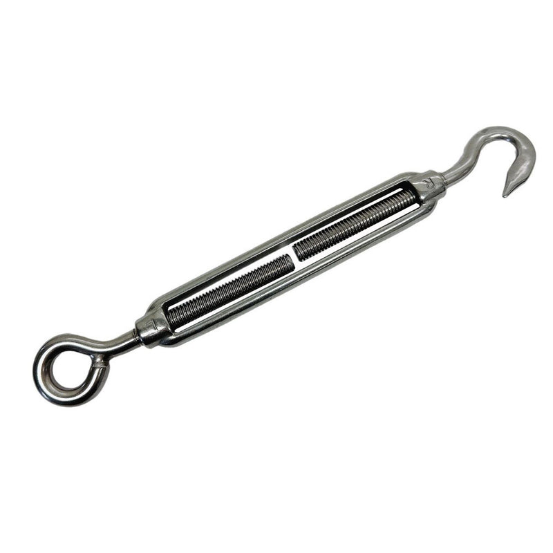 Marine Boat Stainless Steel 3/8" Hook Eye Turnbuckle 700 Lbs WLL Rigging Lift
