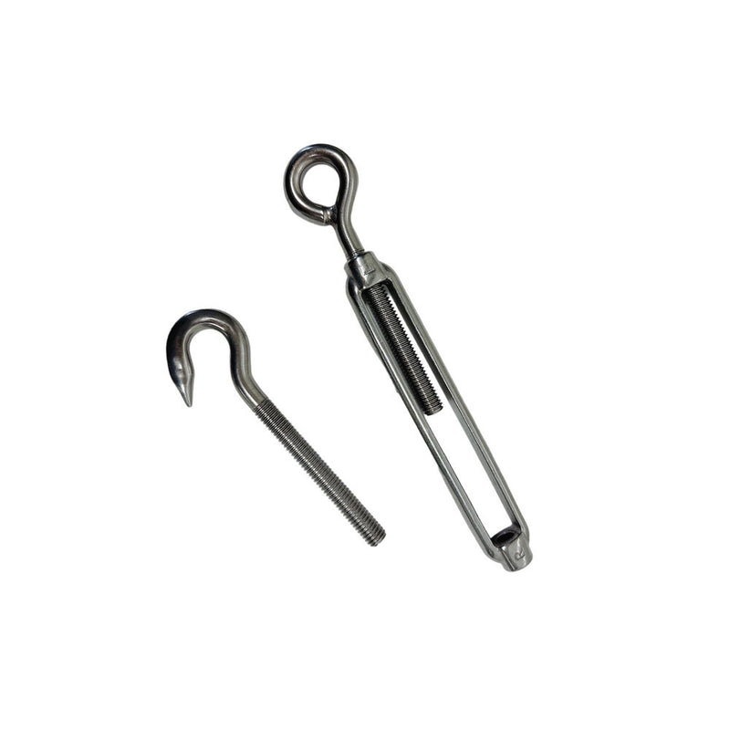 Marine Boat Stainless Steel 3/8" Hook Eye Turnbuckle 700 Lbs WLL Rigging Lift