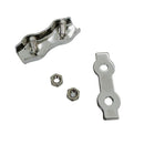 Marine Stainless Steel T304 1/4" Duplex Clip Bolt 2 Post Wire Rope Clip