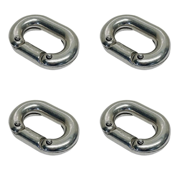 4 Pcs Marine Stainless Steel 3/4" Connecting Links 4,400 Lbs WLL Connector Link