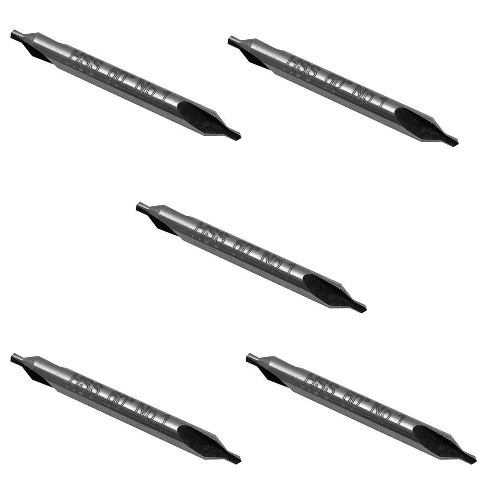 5 Pc Set HSS Center Drill 60 Degree Combined Countersink Bits Drilling(#1 to #6)